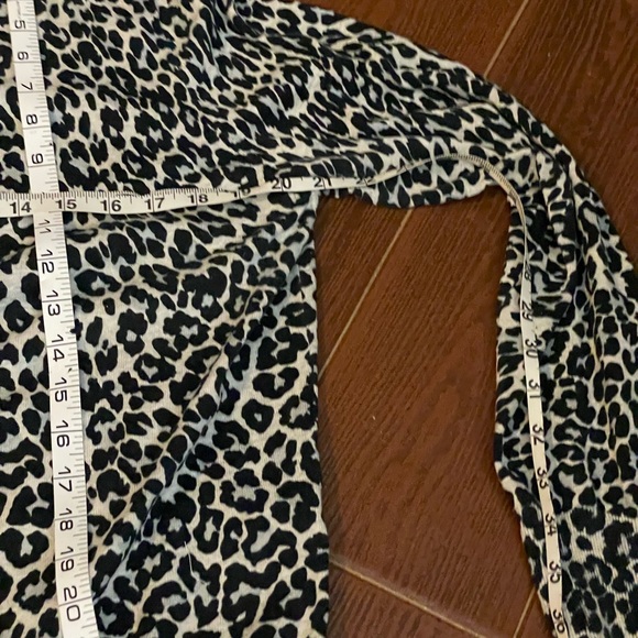 Lands End animal print black brown cardigan sweater size XL 18 supima cotton - Picture 8 of 14